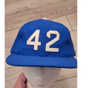 Ebbets Field Flannels Jackie Robinson Brooklyn Dodgers #42 Blue Wool Hat USA